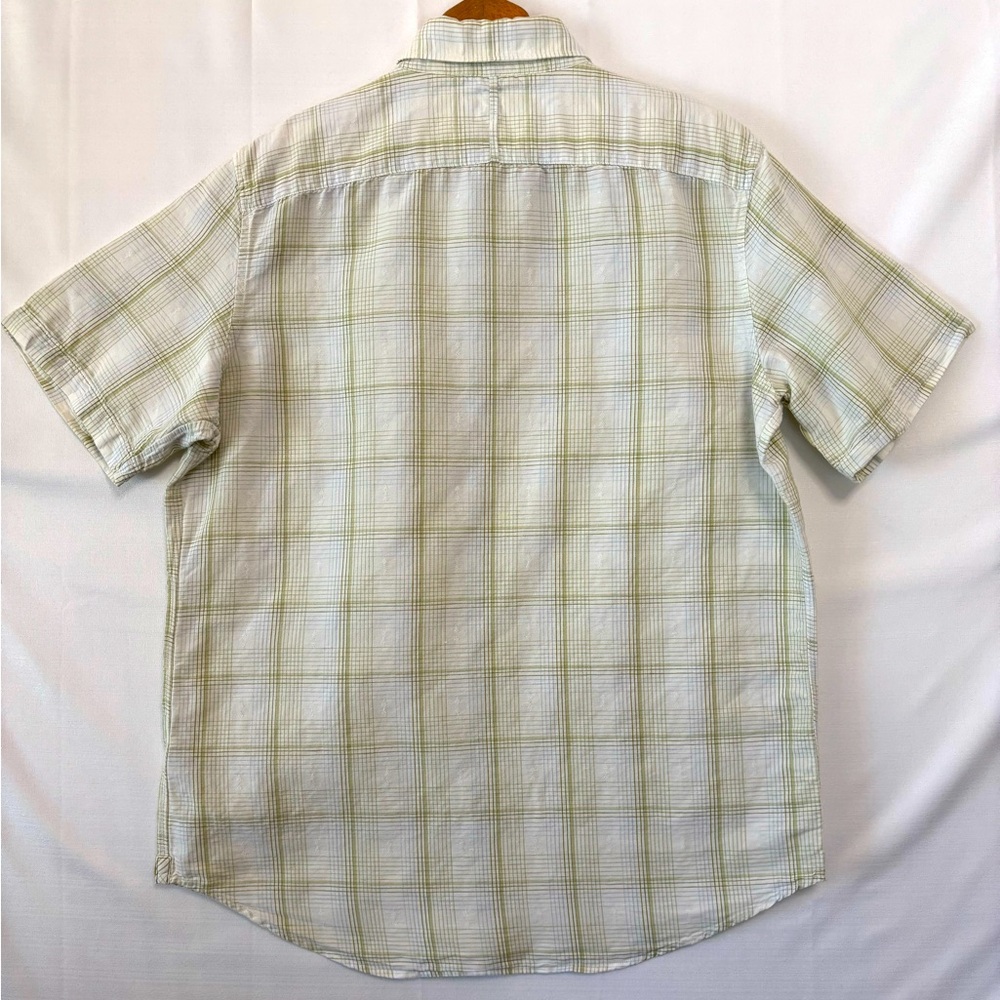BANANA REPUBLIC Plaid Short Sleeve Button Front Shirt Size Medium - Picture 3 of 7